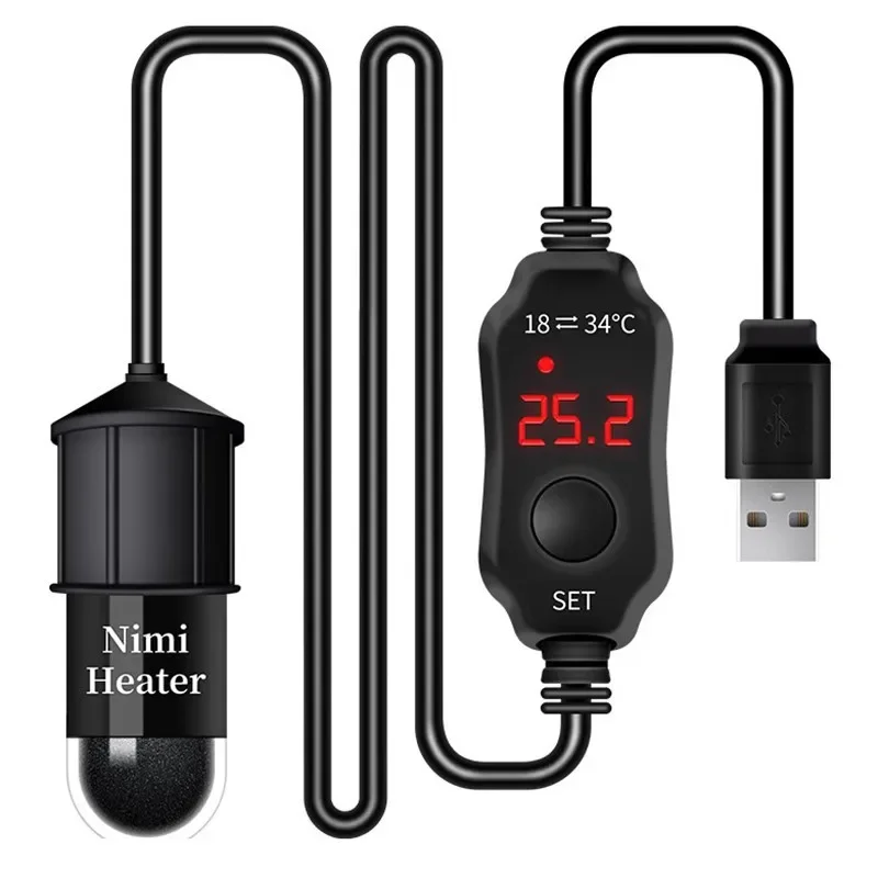 Aquarium Fish Cold Water - Riscaldatore Universale Mini per Acquario, Termostato