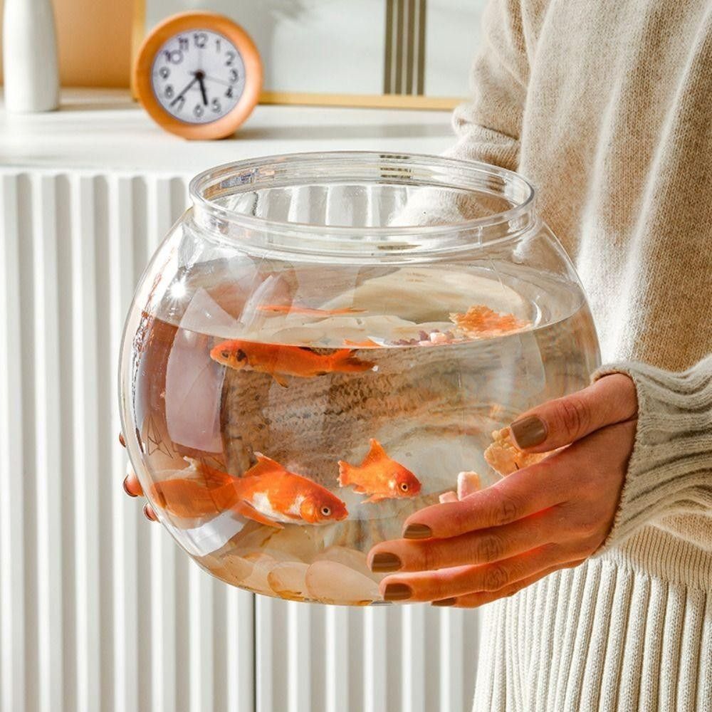 Aquarium Fish In Bowl - Nuovo acquario trasparente rotondo infrangibile acquario