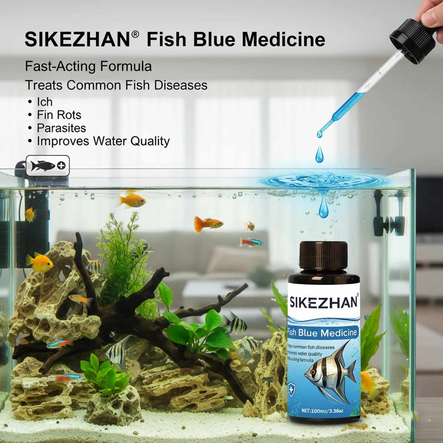 Soluzione blu metilene da 500  - Aquarium Fish Medicine recensione e prezzo